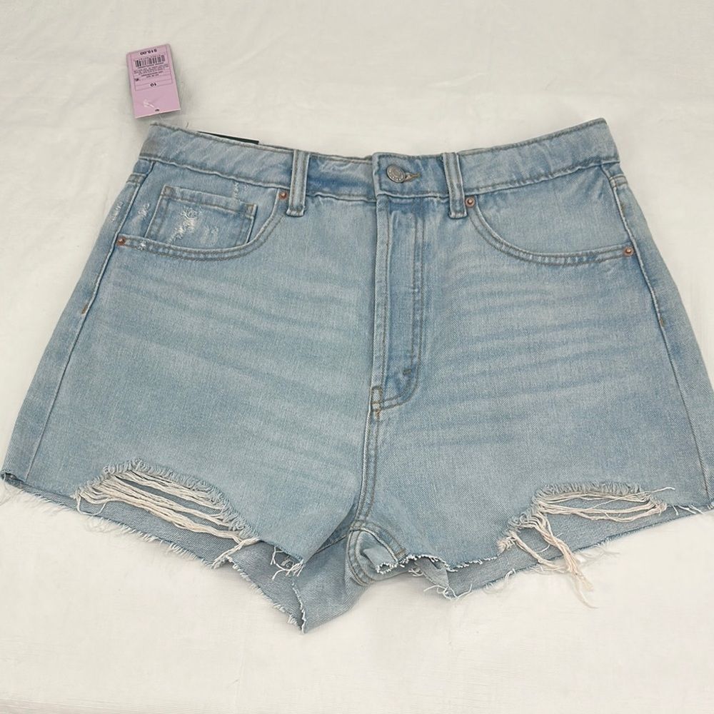 Wild Fable Shorts Wm 10/30 Highest Rise Cutoff Denim Jean Raw Edge Target
